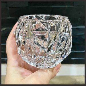 New ✨Tiffany & Co. Rock Cut Glass Votive / Tealight Holder / Trinket Bowl